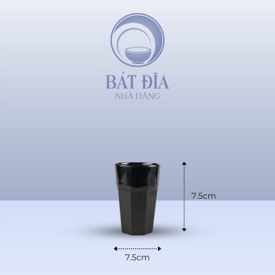 Kích Thước Ly Trà Đá Cao Melamine Đen