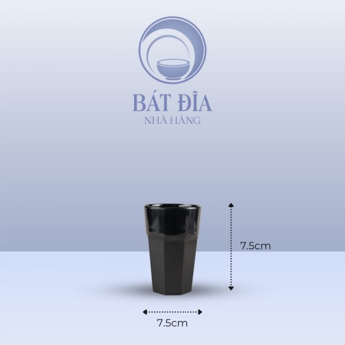 Kích Thước Ly Trà Đá Cao Melamine Đen