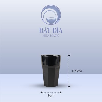 Kích Thước Ly Trà Đá Cao Melamine Đen