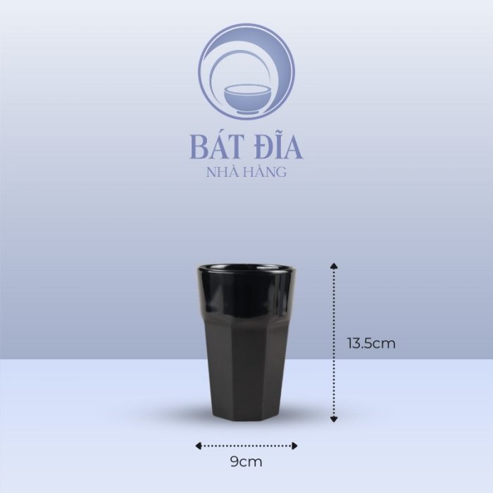 Kích Thước Ly Trà Đá Cao Melamine Đen