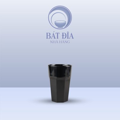 Ly Trà Đá Cao Melamine Đen