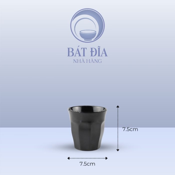 Kích Thước Ly Trà Đá Thấp Melamine Đen