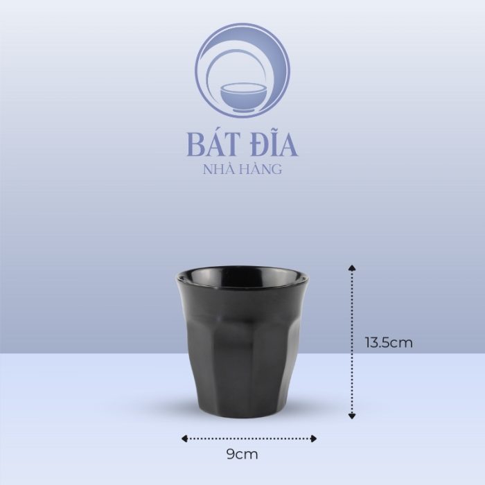 Kích Thước Ly Trà Đá Thấp Melamine Đen