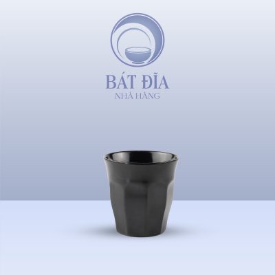 Ly Trà Đá Thấp Melamine Đen