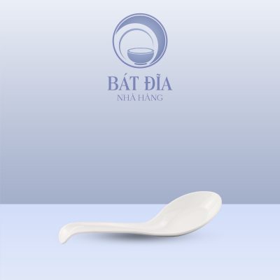 Muỗng Canh Dài Melamine Trắng