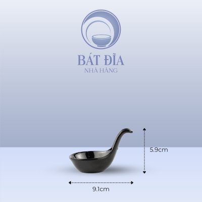 Kích Thước Muỗng Soup To Melamine Đen