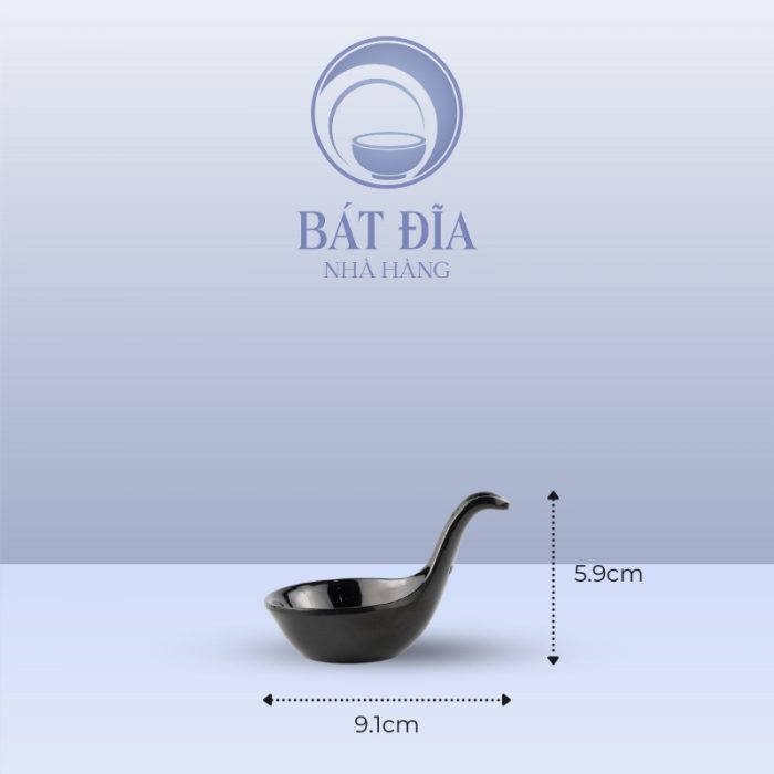Kích Thước Muỗng Soup To Melamine Đen
