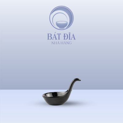 Muỗng Soup To Melamine Đen