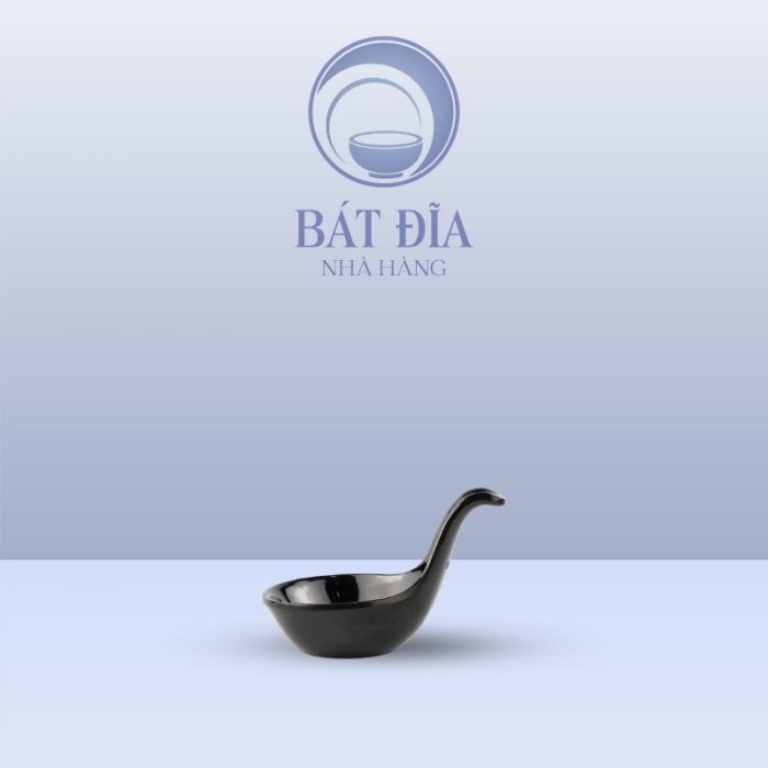 Muỗng Soup To Melamine Đen