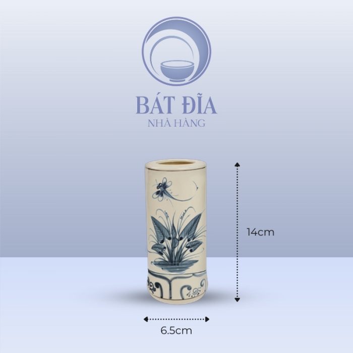Kích Thước Ống Đũa Men Rạn Vẽ Chuồn Xanh