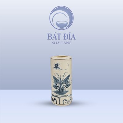 Ống Đũa Men Rạn Vẽ Chuồn Xanh