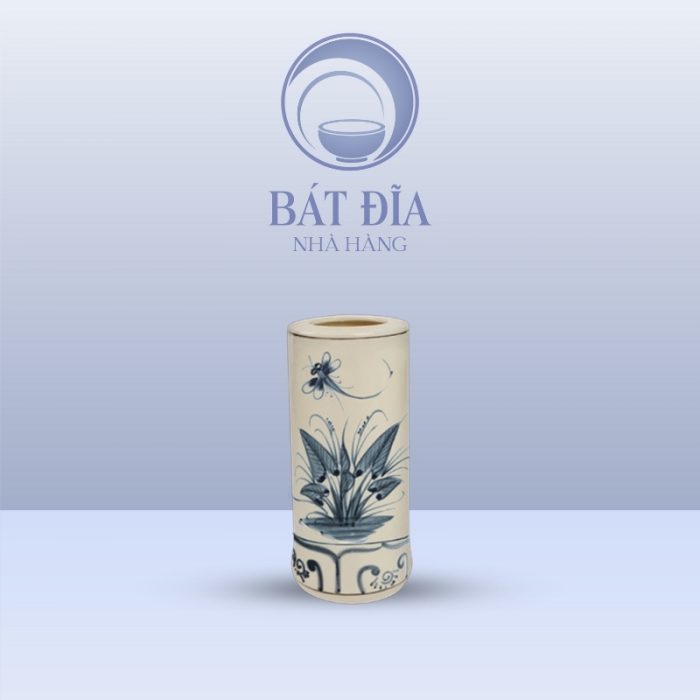 Ống Đũa Men Rạn Vẽ Chuồn Xanh