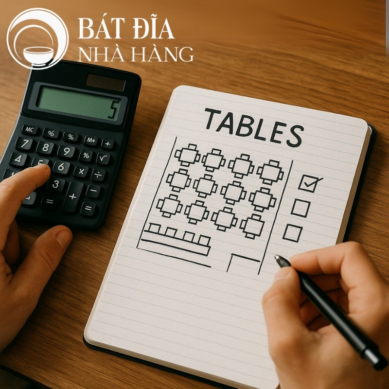 Tính toán số lượng bát đĩa