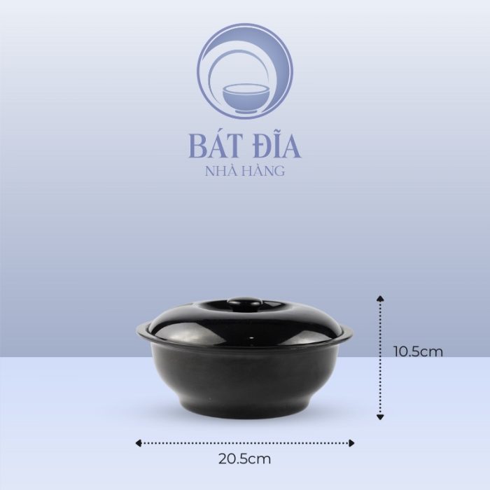 Kích Thước Thố Cơm Melamine Đen