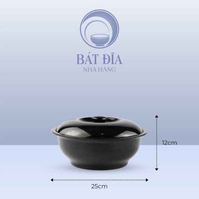 Kích Thước Thố Cơm Melamine Đen