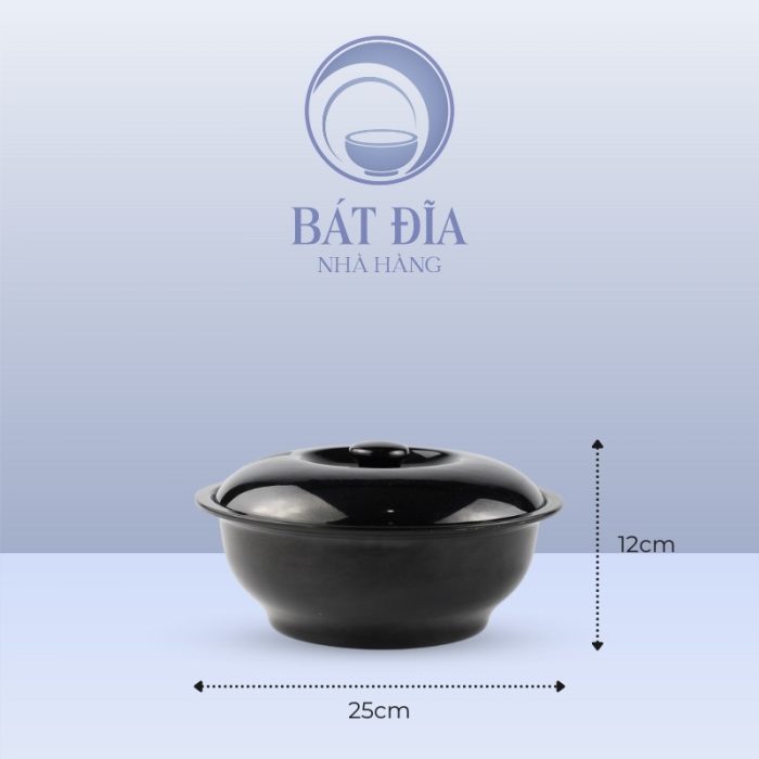 Kích Thước Thố Cơm Melamine Đen