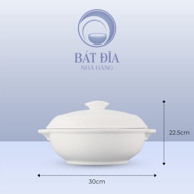 Kích Thước Thố Cơm Oval Melamine Trắng