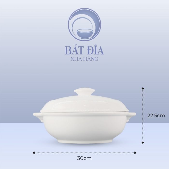 Kích Thước Thố Cơm Oval Melamine Trắng