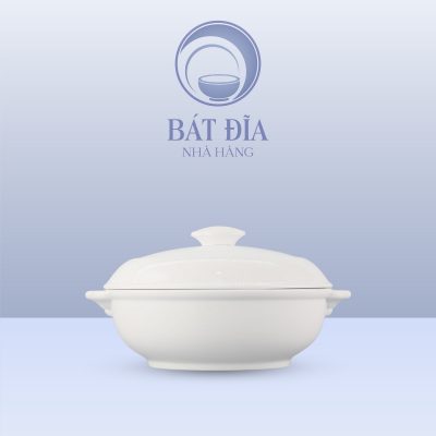 Thố Cơm Oval Melamine Trắng