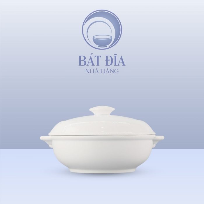 Thố Cơm Oval Melamine Trắng