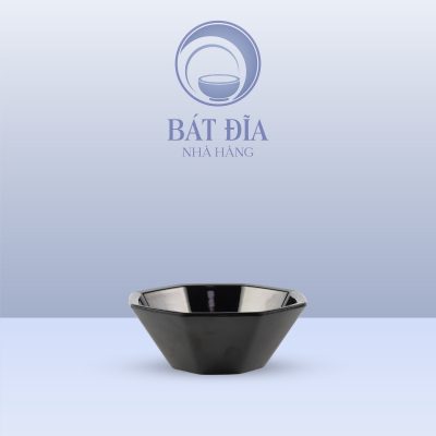 Tô Bát Giác Melamine Đen