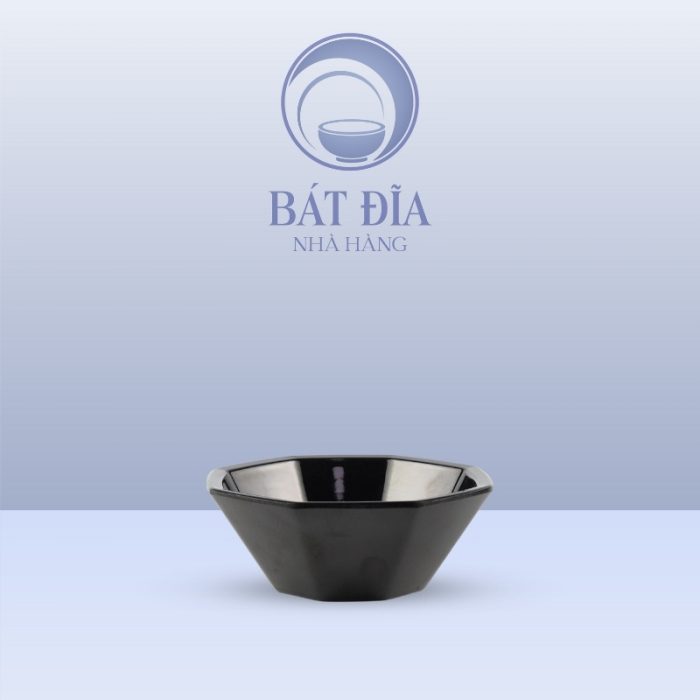 Tô Bát Giác Melamine Đen