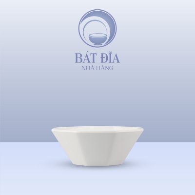 Tô Bát Giác Melamine Trắng