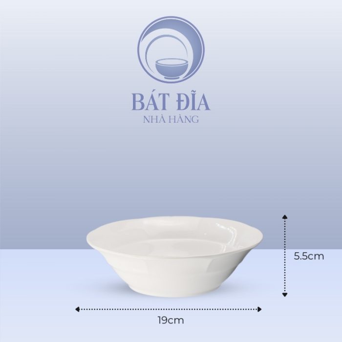 Kích Thước Tô Bèo Rô Đê Melamine Trắng
