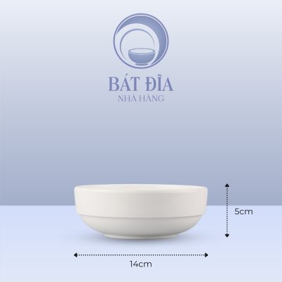 Kích Thước Tô Có Khất Kiểu Hàn Melamine Trắng