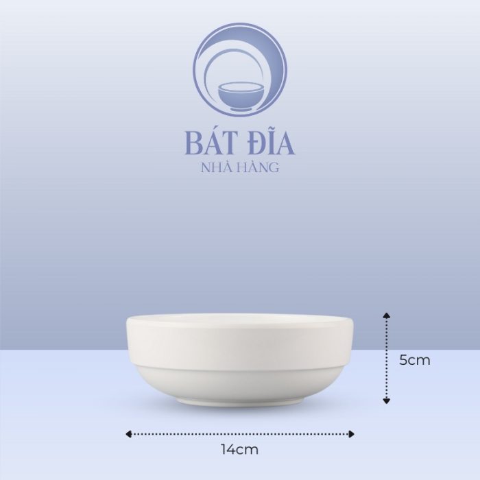 Kích Thước Tô Có Khất Kiểu Hàn Melamine Trắng