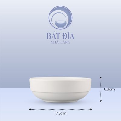 Kích Thước Tô Có Khất Kiểu Hàn Melamine Trắng
