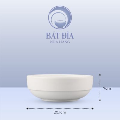 Kích Thước Tô Có Khất Kiểu Hàn Melamine Trắng
