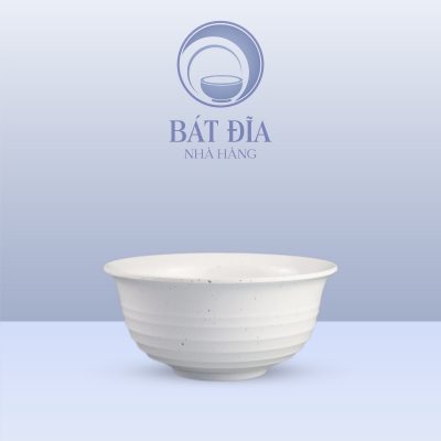 Tô Loe Có Vân Melamine Trắng