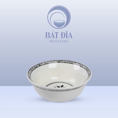 Tô Loe Men Trắng Vẽ Hoa Dây