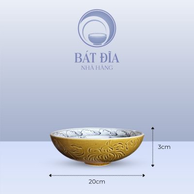 Kích Thước Tô Nhật Men Nâu Cá Chép