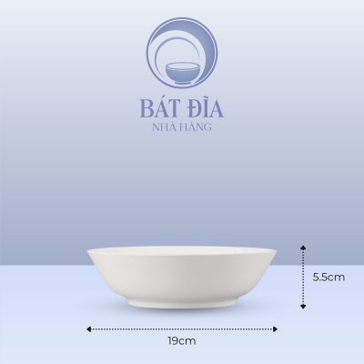 Kích Thước Tô Nông Melamine Trắng