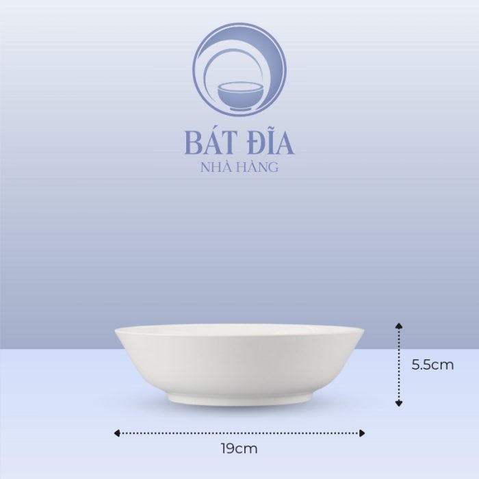 Kích Thước Tô Nông Melamine Trắng