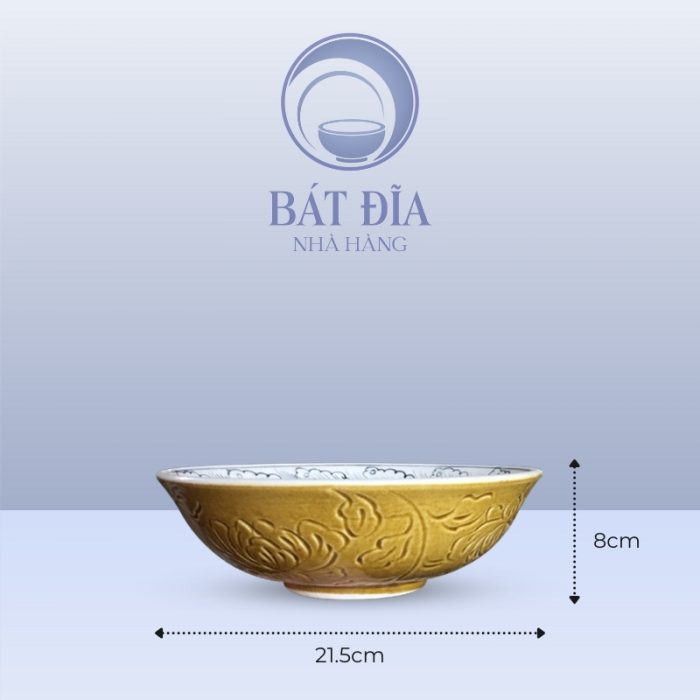 Kích Thước Tô Nông Men Nâu Cá Chép