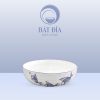 Tô Phệ Men Kem Vẽ Cá Xanh