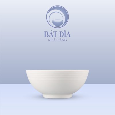 Tô Phở Dày Melamine Trắng
