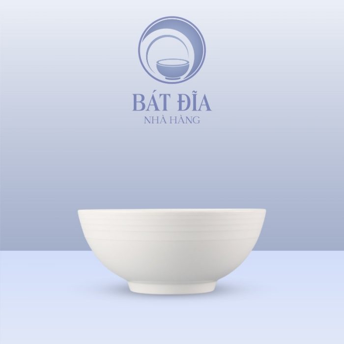 Tô Phở Dày Melamine Trắng