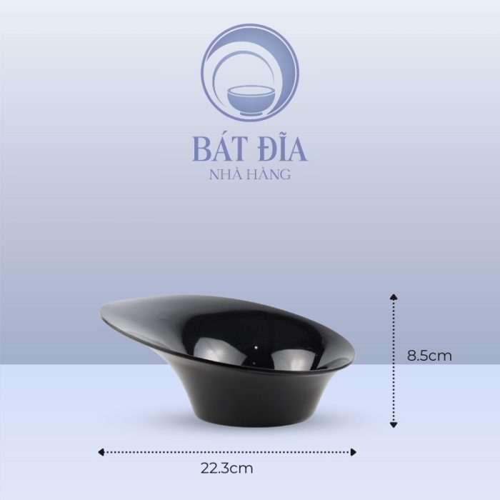 Kích Thước Tô Rau Melamine Đen