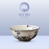 Tô Sâu Bún Phở Men Trắng Ngà Vẽ Hoa Sen In Logo