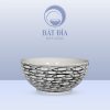 Tô Sâu Đựng Phở Men Trắng Vẽ Cá Đàn In Logo