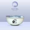 Tô Sâu Đựng Phở Men Trắng Vẽ Hoa Sen In Logo