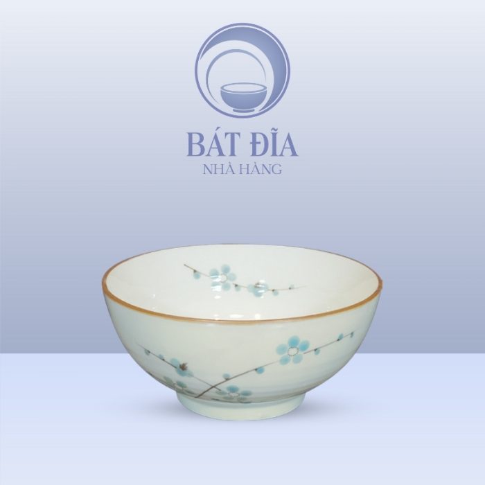 Tô Sâu Men Kem Hoa Đào Xanh