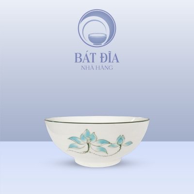 Tô Sâu Men Kem Vẽ Sen Xanh