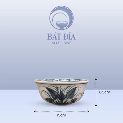 Kích Thước Tô Sâu Men Rạn Vẽ Chuồn Xanh