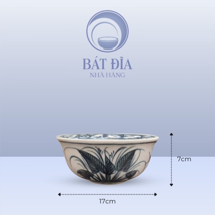 Kích Thước Tô Sâu Men Rạn Vẽ Chuồn Xanh