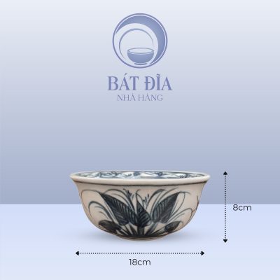Kích Thước Tô Sâu Men Rạn Vẽ Chuồn Xanh